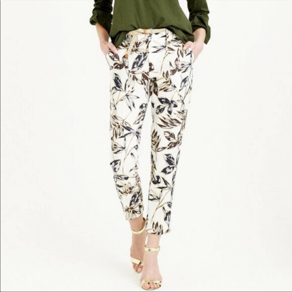 J Crew Gilded Floral Linen Pants - Picture 2 of 8